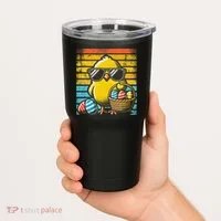 Retro Easter Chick Women Funny Easter Tumbler thumb 2