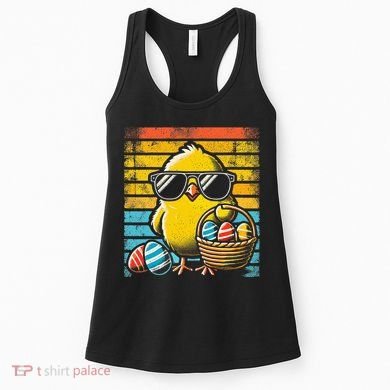 Retro Easter Chick Women Funny Easter Women's Tank Top