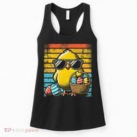 Retro Easter Chick Women Funny Easter Women's Tank Top thumb 0