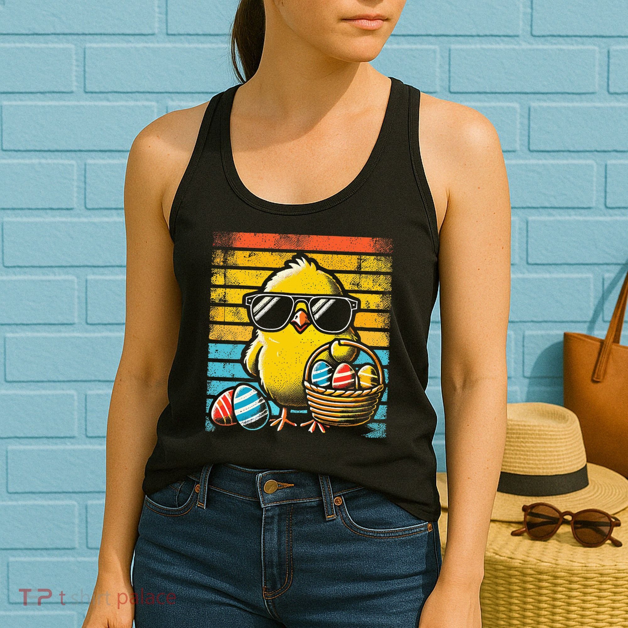 Retro Easter Chick Women Funny Easter Women's Tank Top