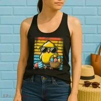 Retro Easter Chick Women Funny Easter Women's Tank Top thumb 2