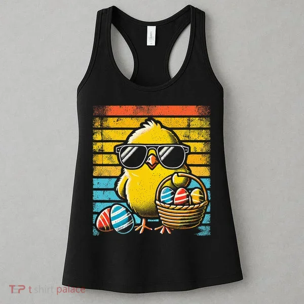 Retro Easter Chick Women Funny Easter Women's Tank Top