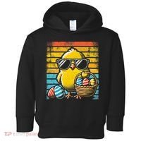 Retro Easter Chick Women Funny Easter Toddler Hoodie thumb 0
