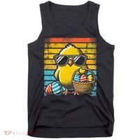 Retro Easter Chick Women Funny Easter Tank Top thumb 0