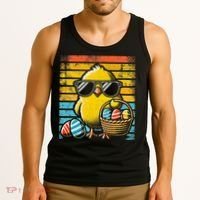 Retro Easter Chick Women Funny Easter Tank Top thumb 3