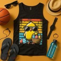 Retro Easter Chick Women Funny Easter Tank Top thumb 4