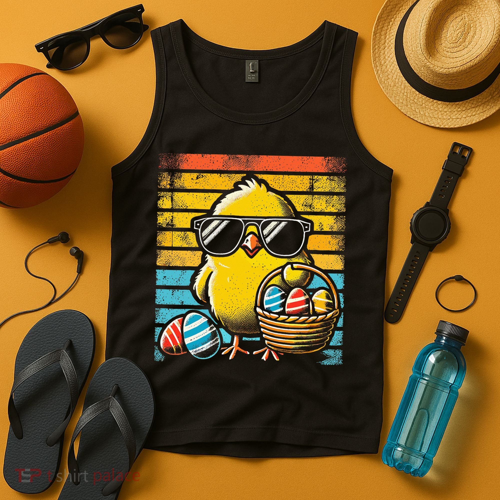 Retro Easter Chick Women Funny Easter Tank Top