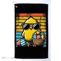 Retro Easter Chick Women Funny Easter Golf Towel thumb 0
