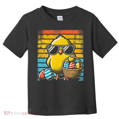 Retro Easter Chick Women Funny Easter Toddler T-Shirt
