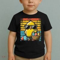 Retro Easter Chick Women Funny Easter Toddler T-Shirt thumb 2