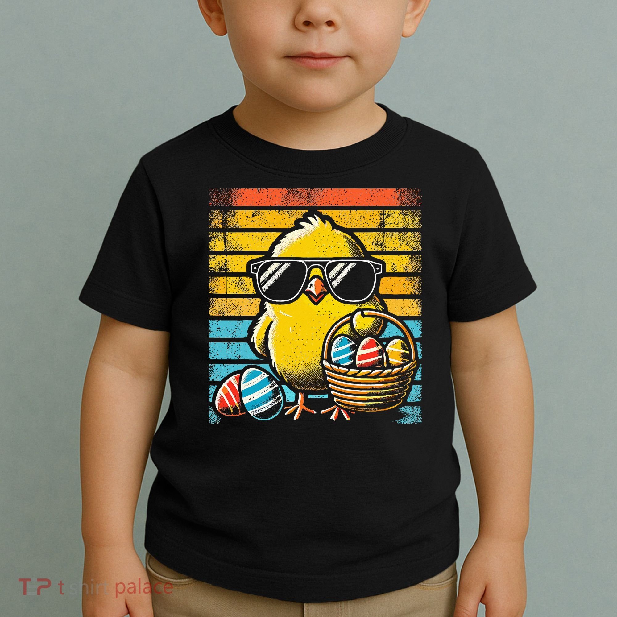 Retro Easter Chick Women Funny Easter Toddler T-Shirt