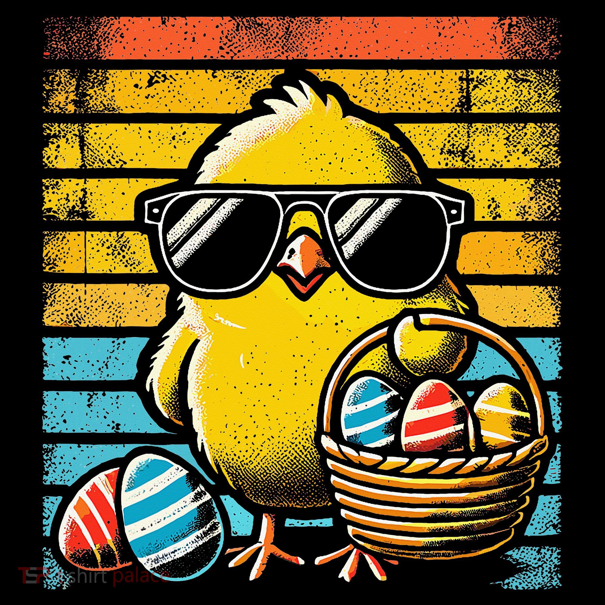 Retro Easter Chick Women Funny Easter Toddler T-Shirt