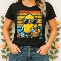 Retro Easter Chick Women Funny Easter Women's T-Shirt thumb 2