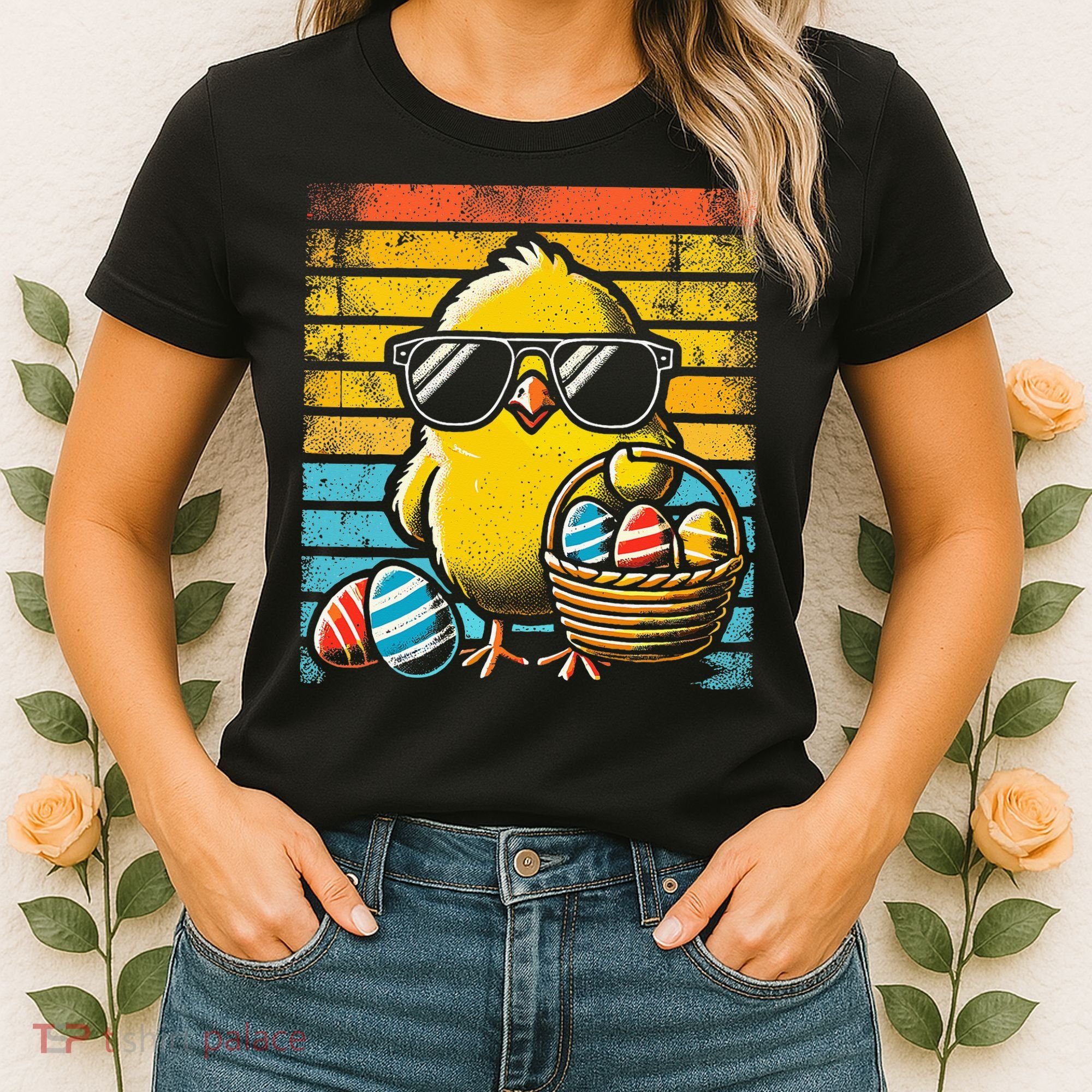 Retro Easter Chick Women Funny Easter Women's T-Shirt