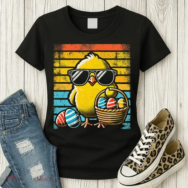 Retro Easter Chick Women Funny Easter Women's T-Shirt