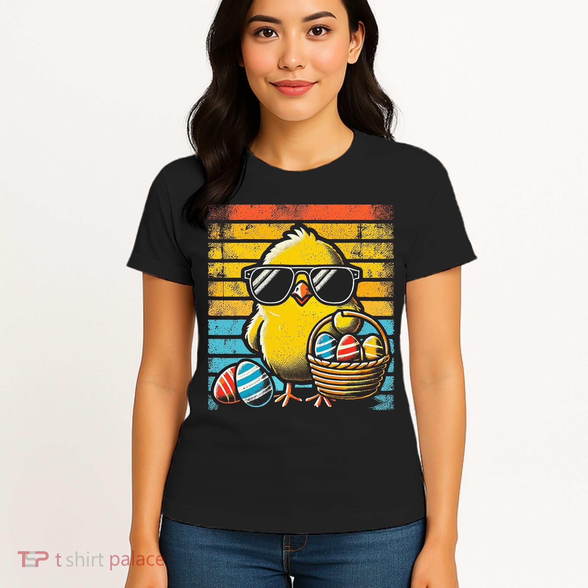 Retro Easter Chick Women Funny Easter Women's T-Shirt