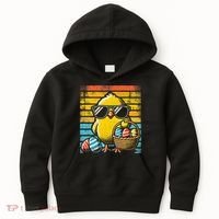 Retro Easter Chick Women Funny Easter Kids Hoodie thumb 0