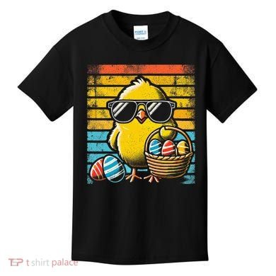 Retro Easter Chick Women Funny Easter Kids T-Shirt