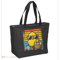 Retro Easter Chick Women Funny Easter Tote Bag thumb 2