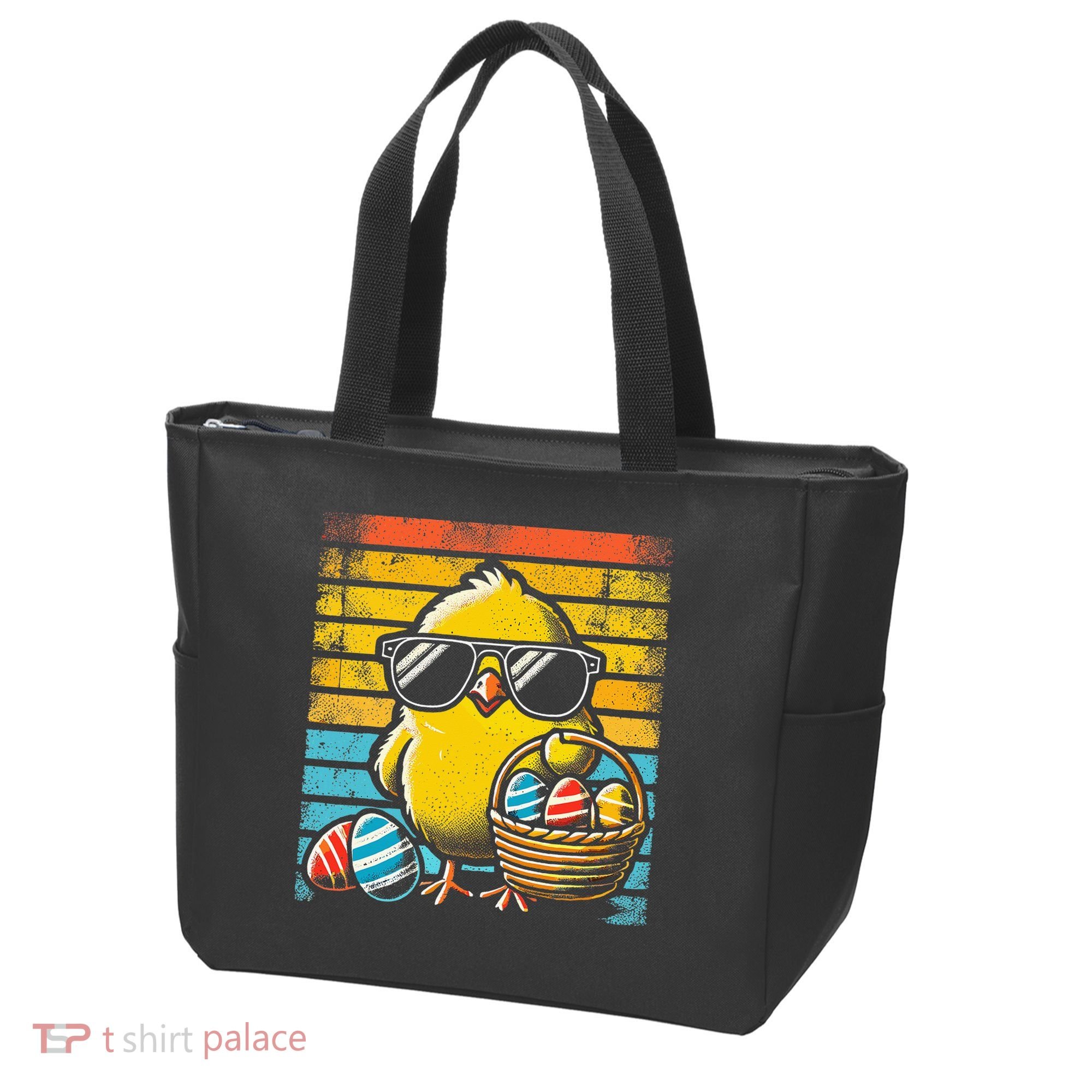 Retro Easter Chick Women Funny Easter Tote Bag