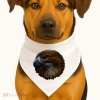 Realistic Eagle Close Up USA-Made Doggie Bandana thumb 1