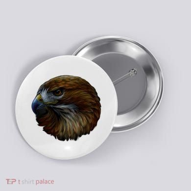 Realistic Eagle Close Up Button
