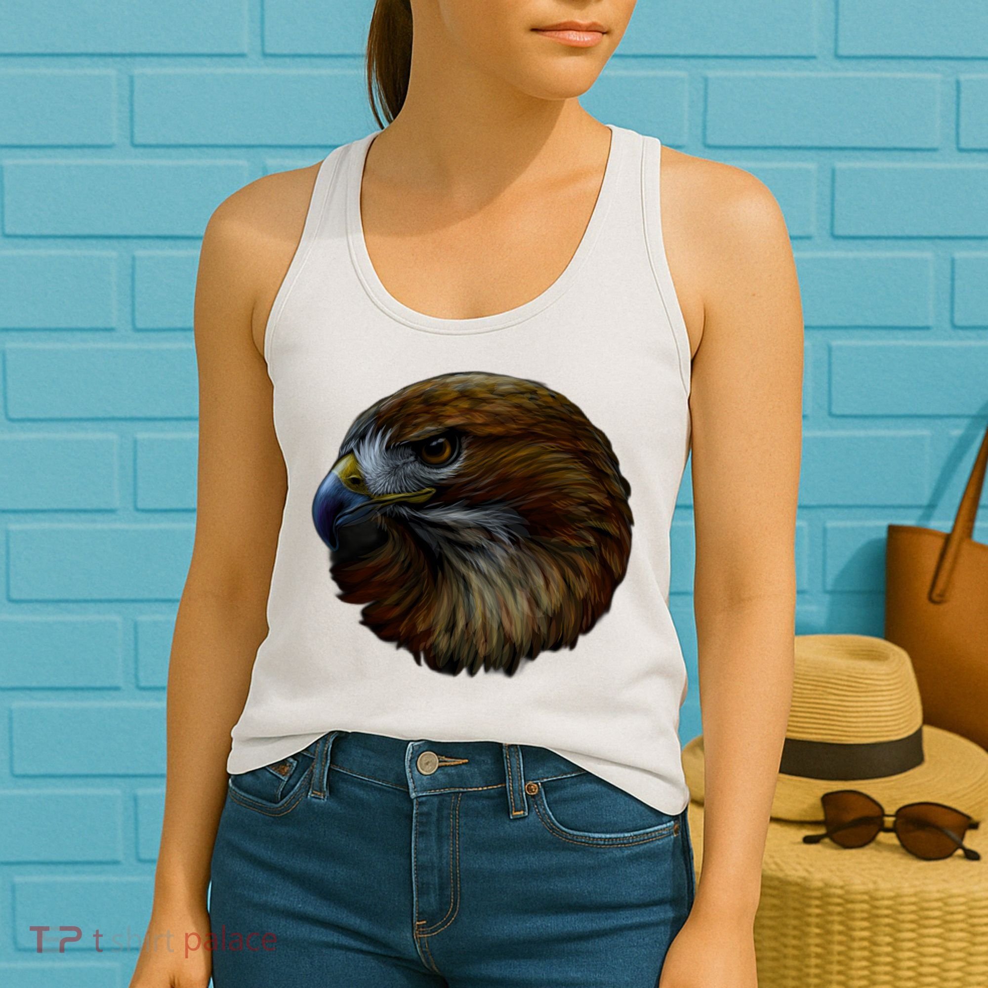 Realistic Eagle Close Up Women's Tank Top