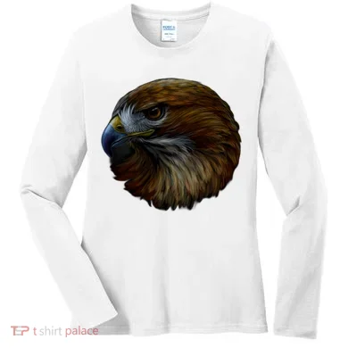 Realistic Eagle Close Up Women's Long Sleeve Shirt