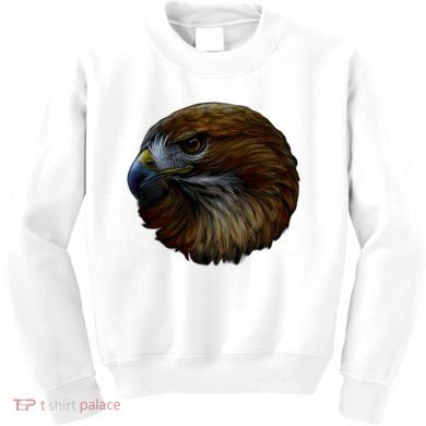 Realistic Eagle Close Up Kids Sweatshirt