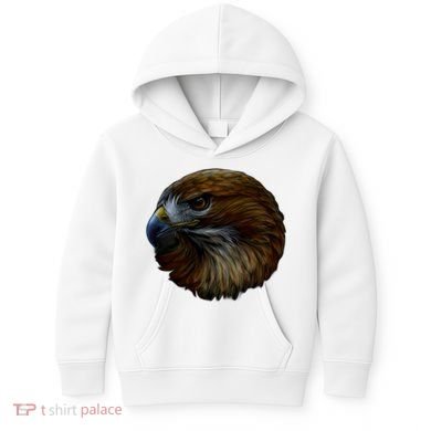 Realistic Eagle Close Up Kids Hoodie