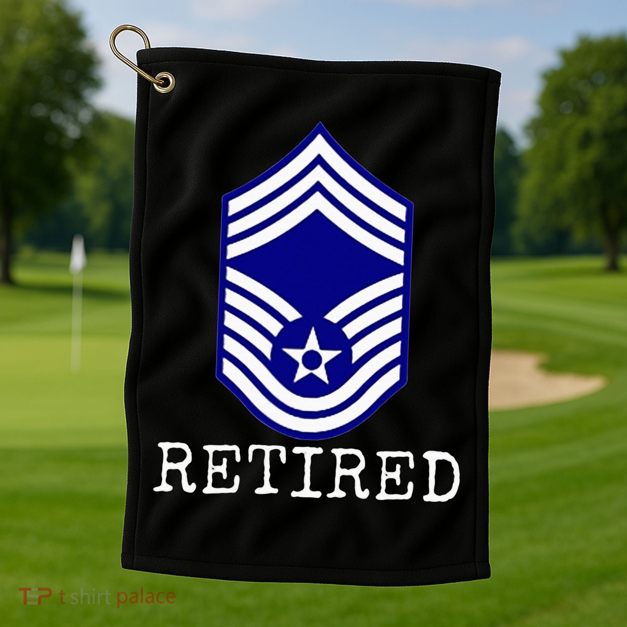 Retired E9 Chief Master Sergeant Golf Towel