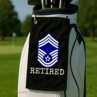 Retired E9 Chief Master Sergeant Golf Towel thumb 2