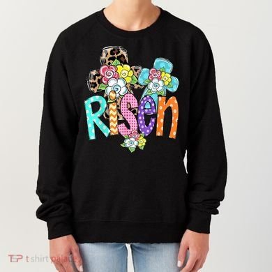 Risen Easter Cross Colorful Women's Sweatshirt