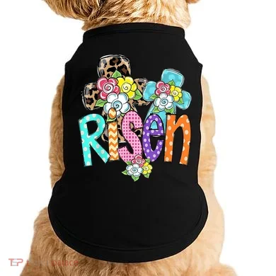 Risen Easter Cross Colorful Doggie Tank