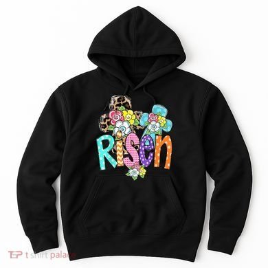 Risen Easter Cross Colorful Hoodie