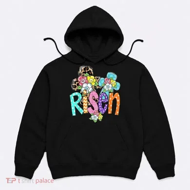 Risen Easter Cross Colorful Hoodie