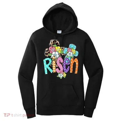 Risen Easter Cross Colorful Women's Hoodie