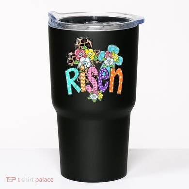 Risen Easter Cross Colorful Tumbler
