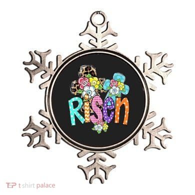 Risen Easter Cross Colorful Ornament