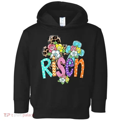 Risen Easter Cross Colorful Toddler Hoodie
