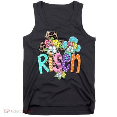 Risen Easter Cross Colorful Tank Top
