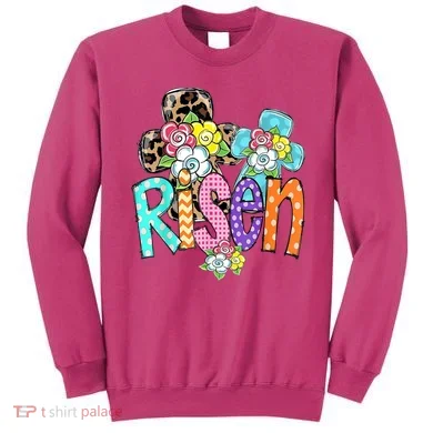 Risen Easter Cross Colorful Sweatshirt