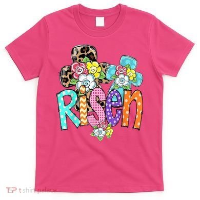 Risen Easter Cross Colorful T-Shirt