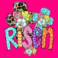 Risen Easter Cross Colorful T-Shirt thumb 7