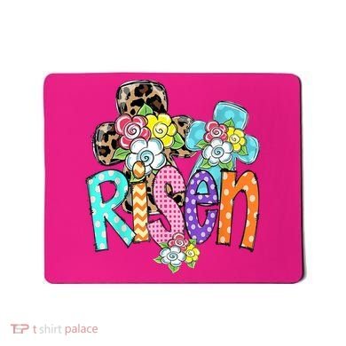 Risen Easter Cross Colorful Mousepad