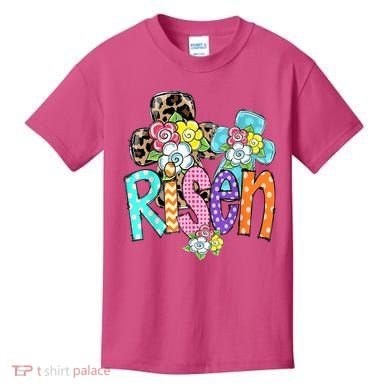 Risen Easter Cross Colorful Kids T-Shirt