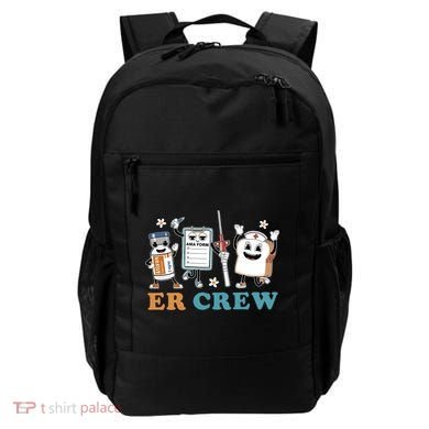 Retro Er Crew Emergency Room Funny Er Ed Nurse Tech Gift Backpack