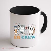 Retro Er Crew Emergency Room Funny Er Ed Nurse Tech Gift Coffee Mug thumb 1