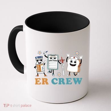 Retro Er Crew Emergency Room Funny Er Ed Nurse Tech Gift Coffee Mug