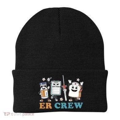 Retro Er Crew Emergency Room Funny Er Ed Nurse Tech Gift Beanie